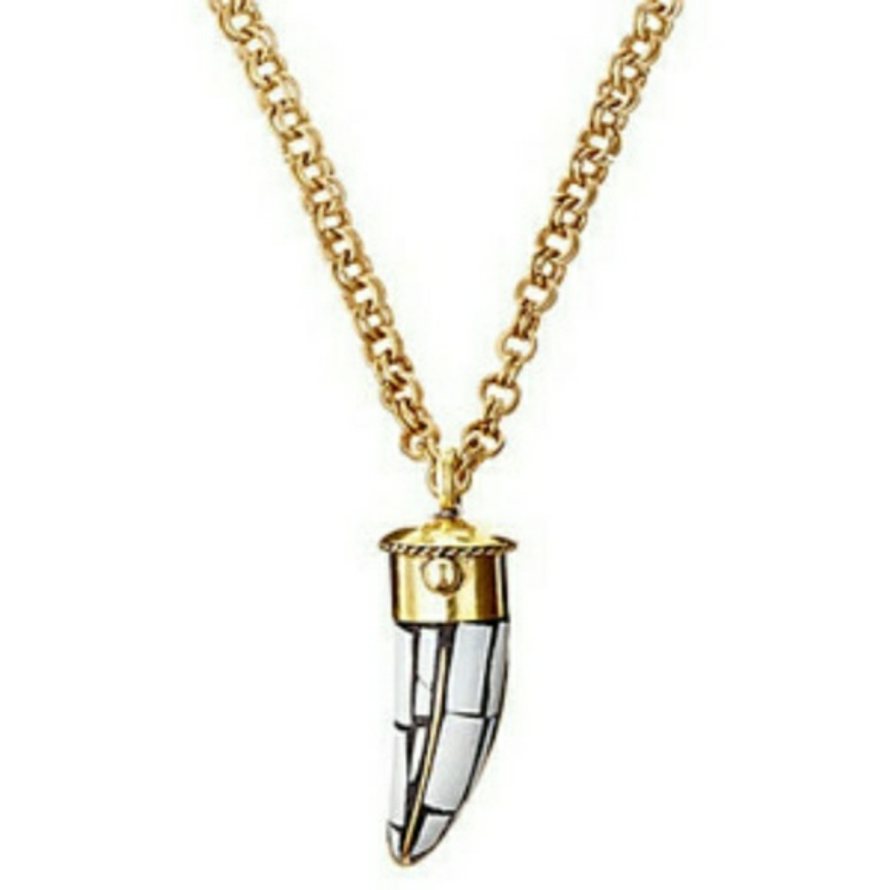 Soixante Neuf horn tooth necklace